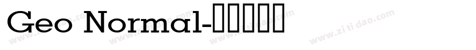 Geo Normal字体转换